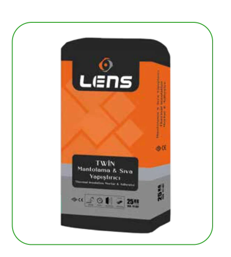 Lens Twin Mantolama Yapıştırıcısı ve Sıvası