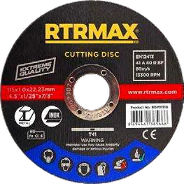 RTRMAX Metal - İnox İnce Kesici Disk · 180 x 1.6 x 22 mm