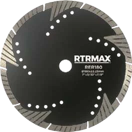 RTRMAX Turbo Elmas Testere Ekstra Uzun Segmentli · 115 x 22 mm