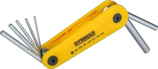 RTRMAX 7’li Hex Çakı Allen Anahtar Seti · 2, 2.5, 3, 4, 5, 6, 8 mm