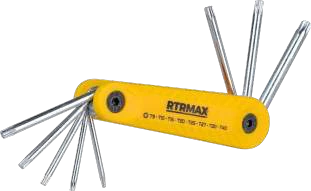 RTRMAX 8’li Torx Çakı Allen Anahtar Seti · T9, T10, T15, T20, T25, T27, T30, T40