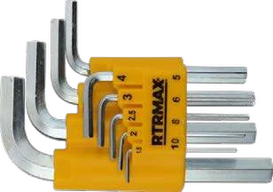 RTRMAX Kısa Allen Anahtar Takımı 9’lu · 1.5, 2, 2.5, 3, 4, 5, 6, 8, 10 mm